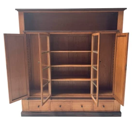Art Deco Modernist Four-Door Bookcase, 1920s